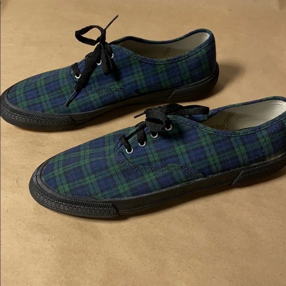 Crayons Green & Blue Plaid Sneakers - Picture 3 of 7